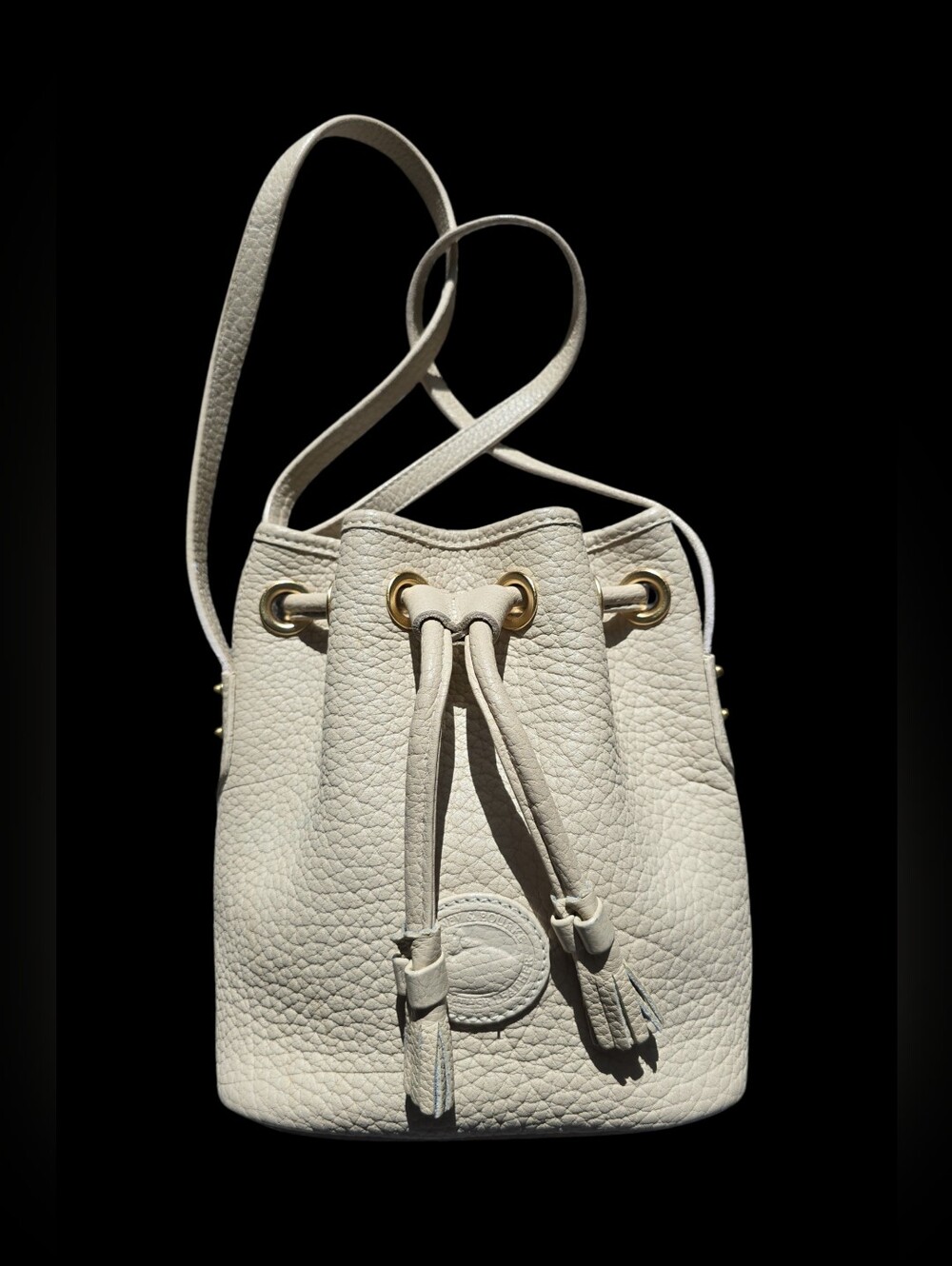 Vintage Dooney & Bourke AWL Bone Mini Drawstring Bucket Shoulder Bag EUC - Picture 15 of 16